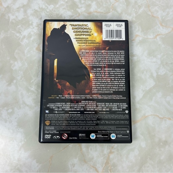 Batman Begins DVD - Picture 2 of 4